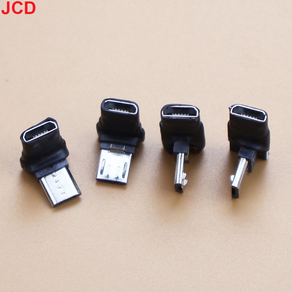 JCD 1pcs 90 Degree USB Left Right Up Angled Micro 5pin Female to Micro USB Male Data Adapter to Mini USB Plug Plug Micro USB