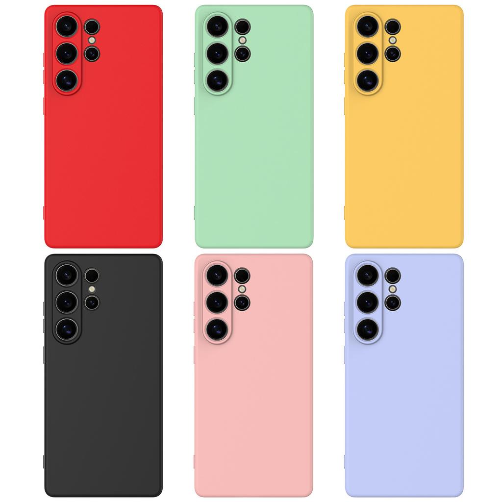 Suitable for Samsung S25 Liquid Silicone Mobile Phone Case S25ultra Simple Business All Inclusive Soft Shell with Lanyard