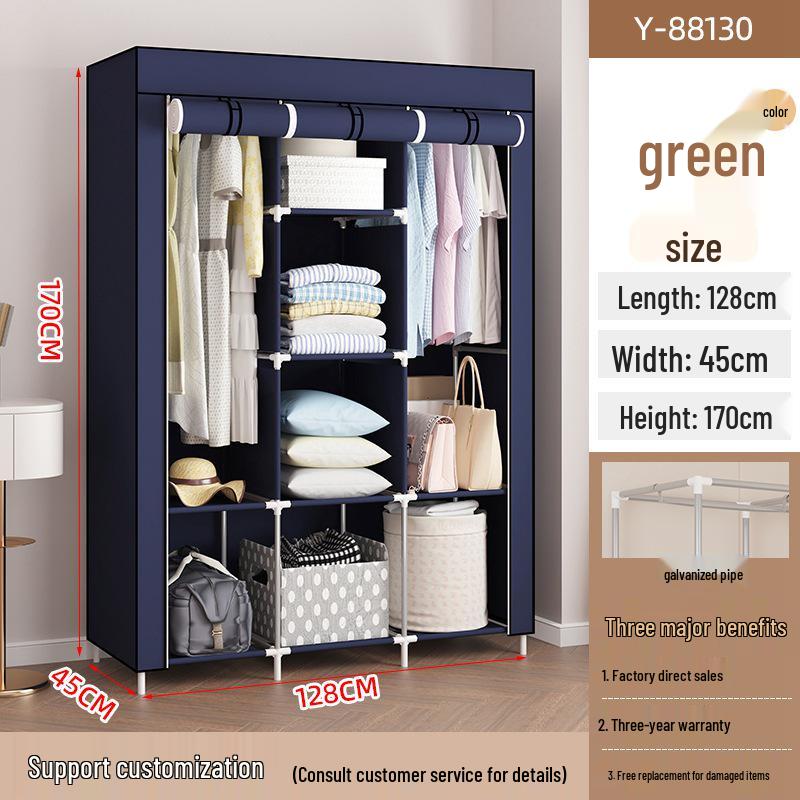 Large Capacity Non-Woven Fabric Wardrobe with Steel Frame & Folding Design
