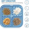 LMETJMA Lick Mat for Dogs and Cats Silicone Licking Mat with Suction Cups for Anxiety Relief Square Dog Slow Feeder Lick Pat