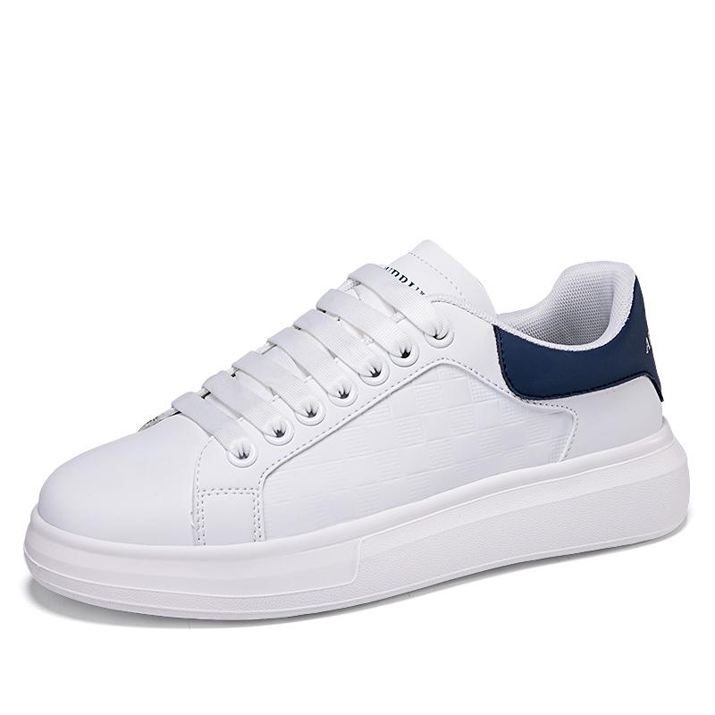 New Breathable Casual White Sneakers, Men's Thick-soled and Height-increasing Sports Shoes, Korean-style Trendy Sneakers