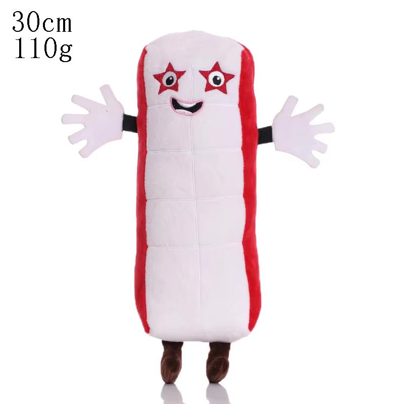 Children's Enlightenment Animation Digital Building Blocks Doll Children's Mathematics Plush Toy Game Plush Doll Birthday Gift