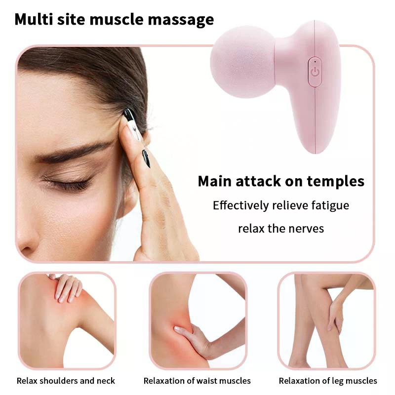 Portable Mini Electric Massage Facial Percussion Pistol Massager Body Deep Tissue Muscle Relaxation Pain Relief Body Massager