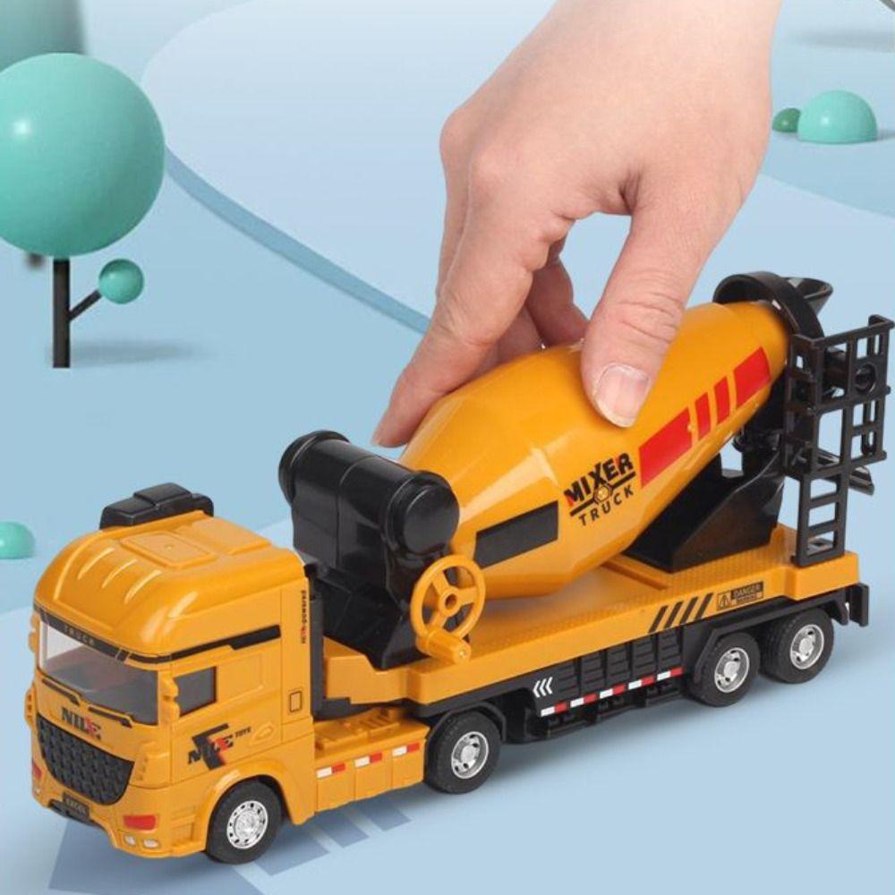 Truck Car Engineering Truck Model Simulation Mixer Truck Toys Excavator Model Toy  For Children