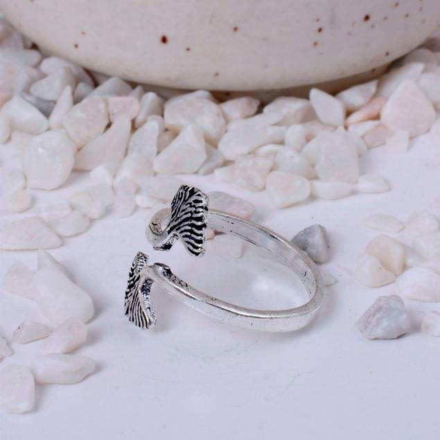 Exquisite Sterling Silver Ginkgo Biloba Leaf Wrap Ring | Adjustable Nature-Inspired Botanical Jewelry for Women & Girls | Boho Statement Piece