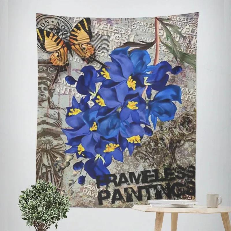 Succulent Plants Flowers Decorative Tapestry Home Wall Decor Office Living Room Tapestry