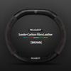 Suede Leather Car Steering Wheel Cover For Peugeot 3008 4008 5008 208 e208 2008 e2008 207 206 Carbon Fiber Non-slip Wheel Covers