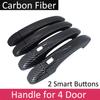 Car Black Carbon Fiber Door Handle Cover Exterior For Renault Arkana Samsung XM3 Megane Conquest ~  Car Accessories