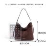 Women's Bag New Large-capacity Bucket Bag Lazy Wind Commuting Retro Fashion Versatile Leather Shoulder Armpit Bag