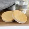52/62/72/80/90/100mm Round Wood Mason Jar Lid Bottle Canning Storage Silicone Sealing Cap Wood Wide Mouth Cover Reusable Jar Lid