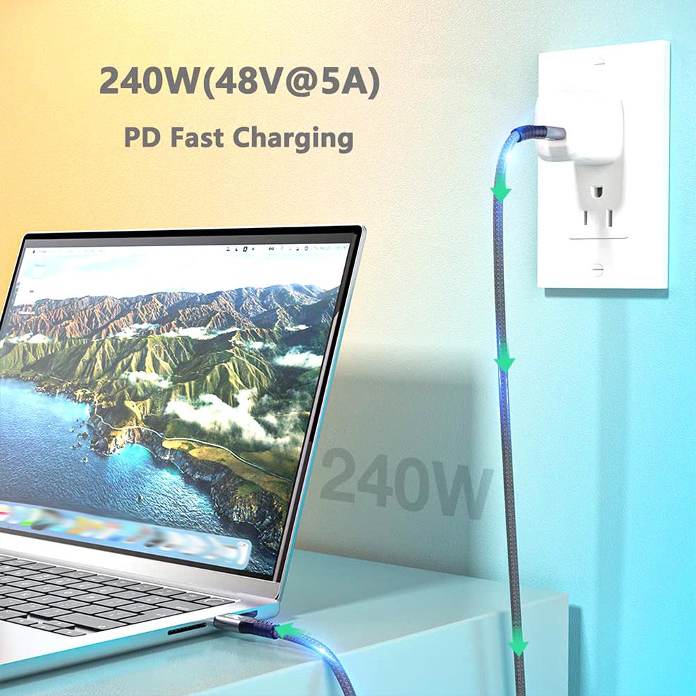 Usb 4.0 Data Cable Compatible For  4 Type C Double-headed 8k Cable 40gbps Pd 240w Fast Charging Cable