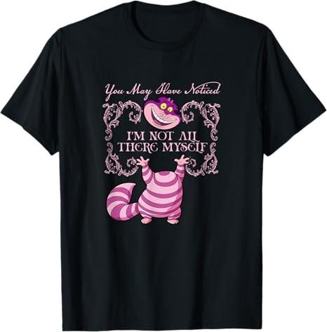 Alice In Wonderland Cheshire Not All There Myself Black TShirt S