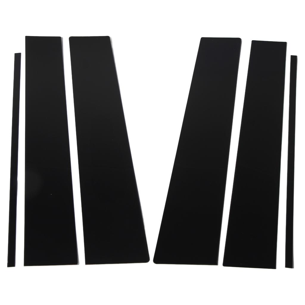 6 Pcs B Pillar Door Trim Molding Glossy Black PC Window Post Protector Cover for Hilux 2015 to 2023