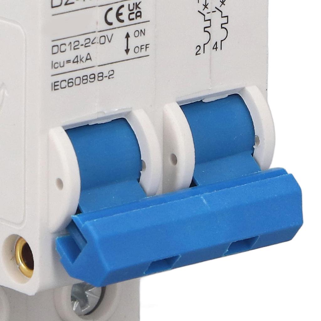 PV DC Circuit Breaker, 12-240V DC, 4KA, High Sensitivity, Miniature Type, for Home Solar Power Generation, RVs, and Camping, DZ47-B63, 10A