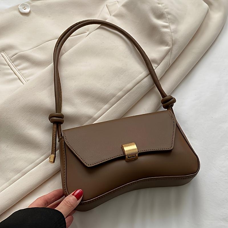 Fashionable Women Solid Color Leather Underarm Bag, Adjustable Korean Version Single Shoulder Crossbody Bags, Suitable for Party