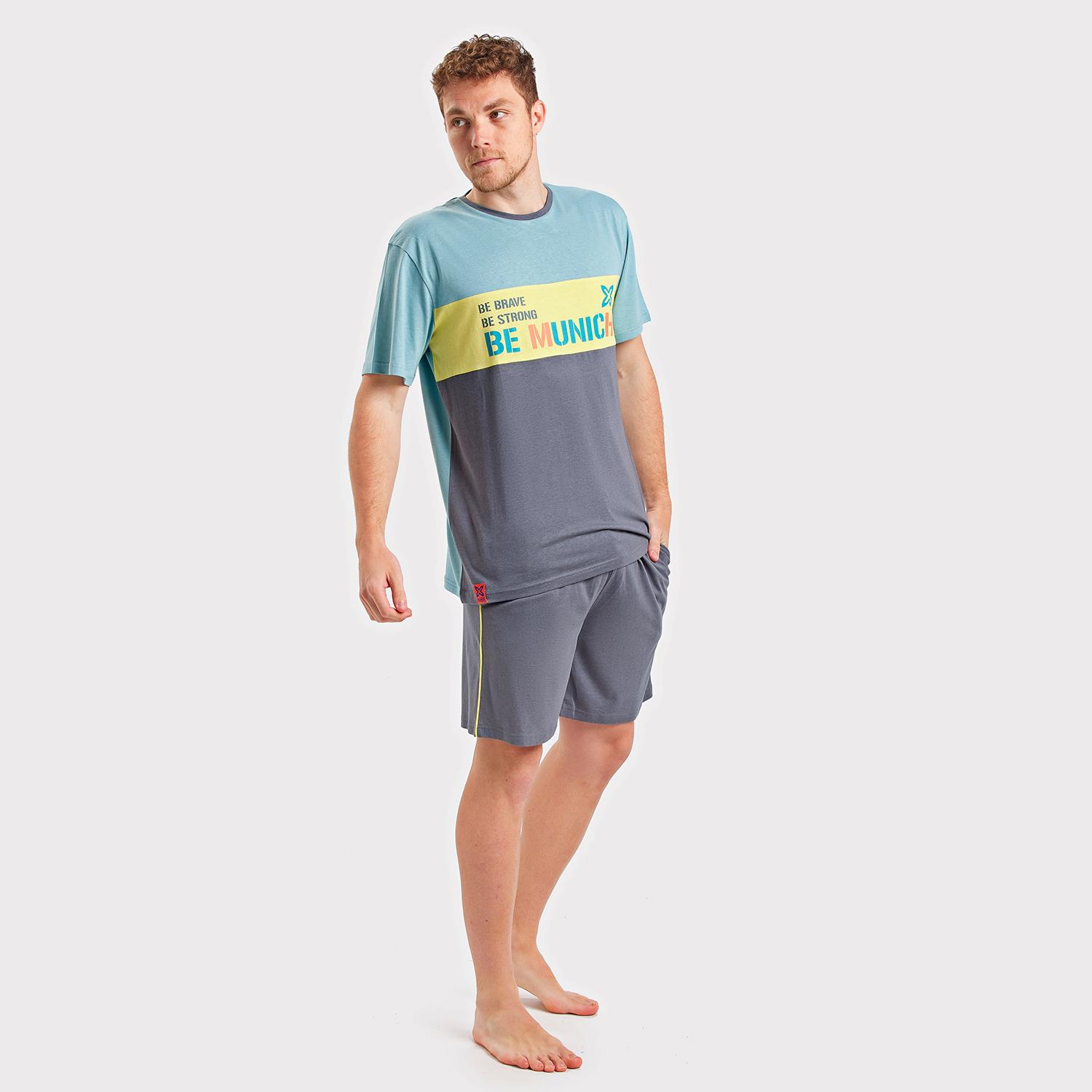 

Мужская пижама с короткими рукавами и круглым вырезом DH0453