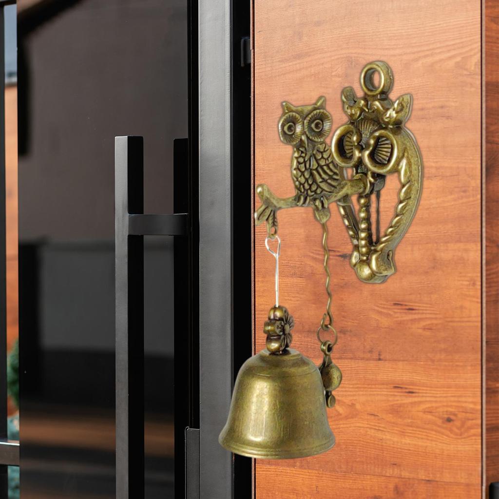 Shop Entrance Bell Retro Antique Animal Figurine Decor Metal Shopkeeper Creative Ornaments Hanging