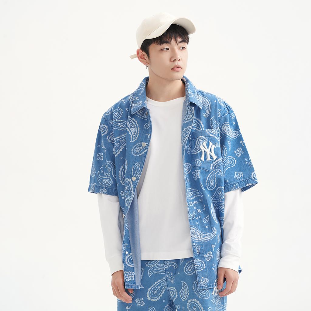 New MLB New York Yankees Shirt Unisex Light Blue 3ADRI0133-50SBL