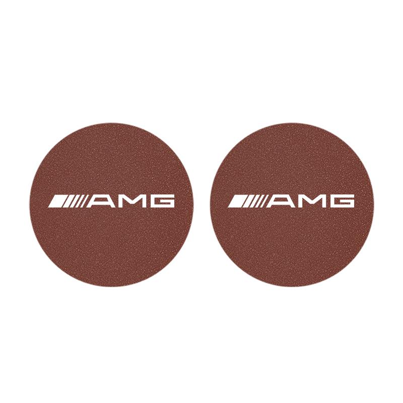 GLC GLB 2pcs Car Water Cup Bottle Holder Mat Anti-slip Pad Suede For Mercedes Benz AMG W210 W211 W206 W220 W203 W212 W205 W201