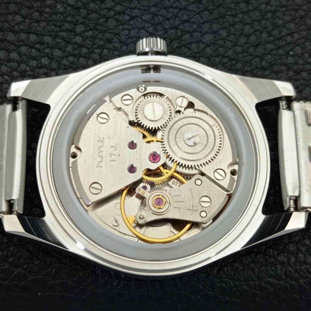 VINTAGE HMT HAND-WINDING INDIAN MENS WHITE COLOR DIAL WATCH a441035-4 HT-a441035