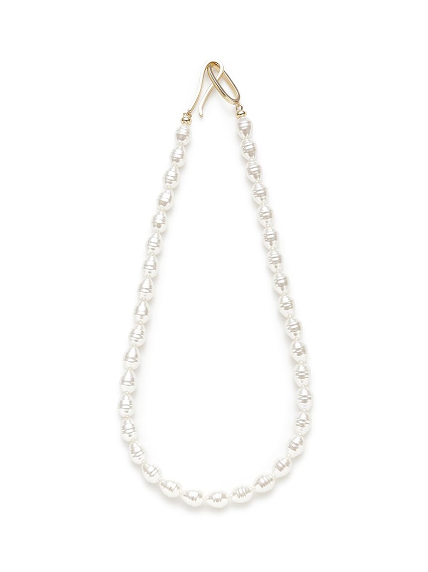 [Mila Owen] Asymmetrical Pearl Necklace 09WGA255570 Women s White Free Size