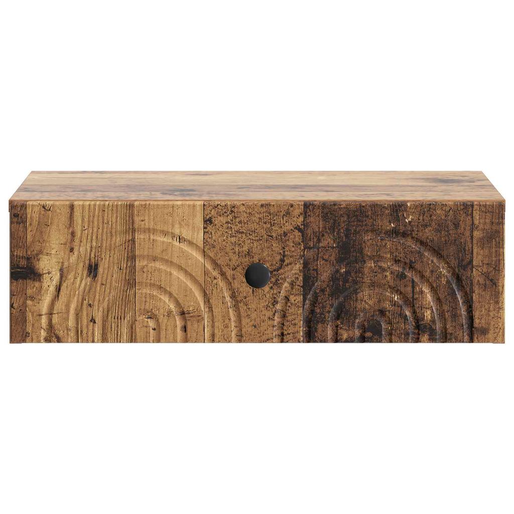 Wall Mounted Side Table Reclaimed Wood Look 59 x 34.5 x 17 cm