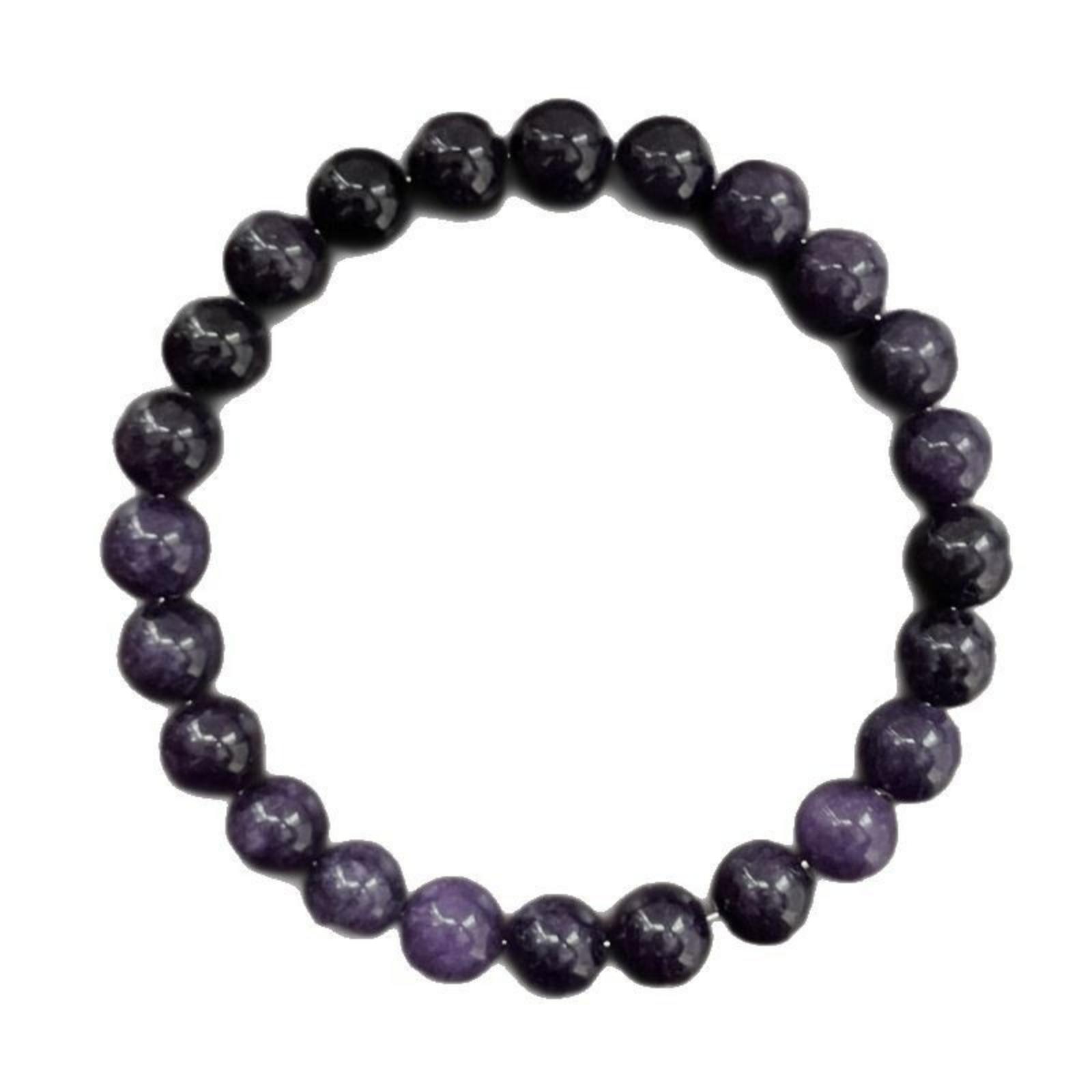 

Natural Stone Amethyst Elastic Bracelet One Size