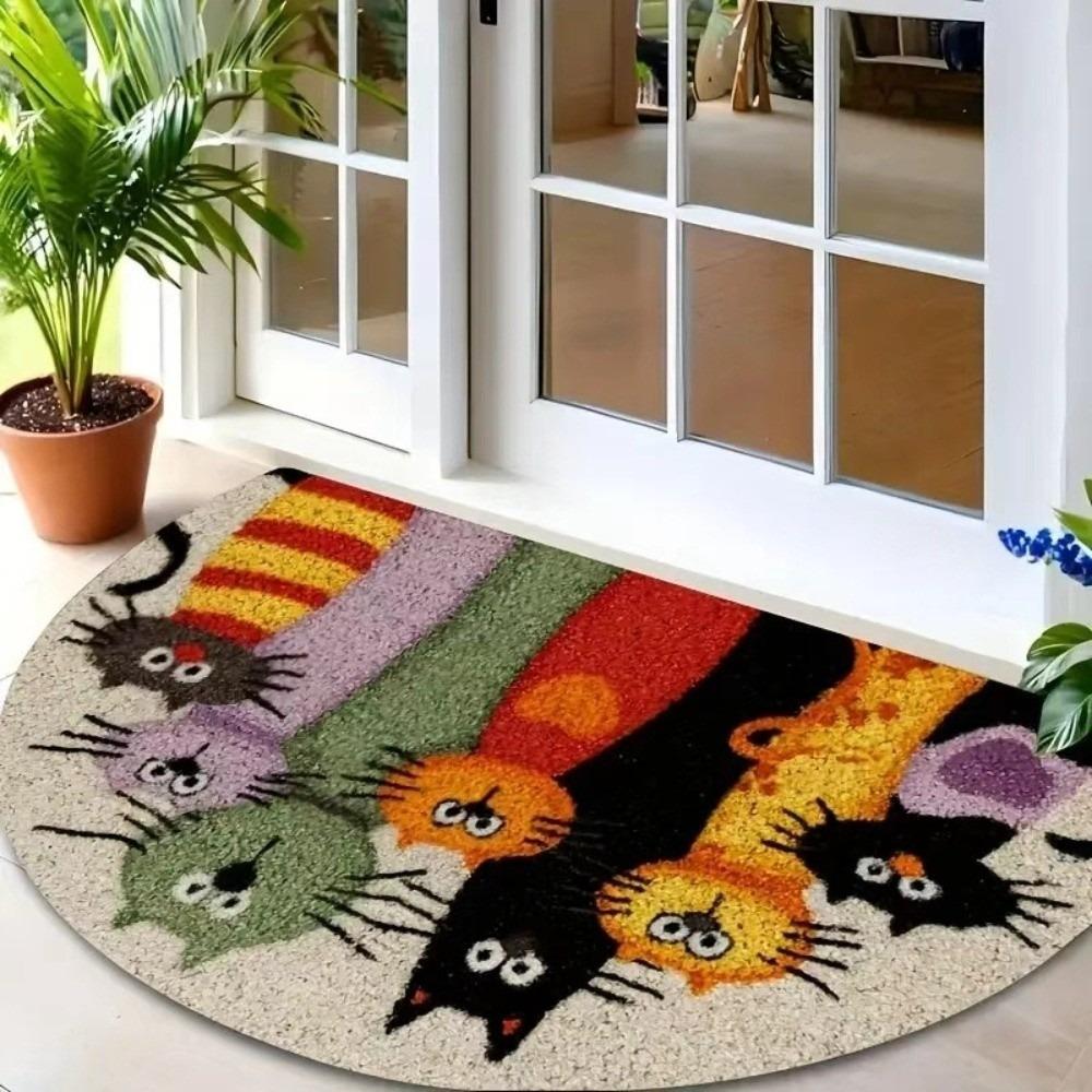 Dog Cat Absorbent Mat Cartoon Animal Cat Floor Mat Creative Bathroom Mat  Kitchen