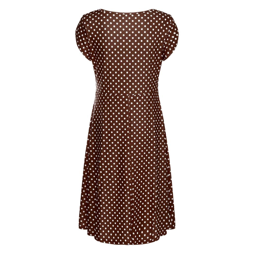 Women's Pregnant Baby Maternity Joint Polka Dot Printing Outwear Dress