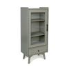 US STOCK Bathroom Storage Cabinet Floor Standing Cabinet With Glass Door Drawer Double Adjustable Shelves For Bathroom