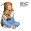 Collectibles for Dog Lovers Faceless Girl Hugging Puppy Figurine, Miniature Resin Statue, Cute Desktop Sculpture Ornament Thoughtful Gifts Pet