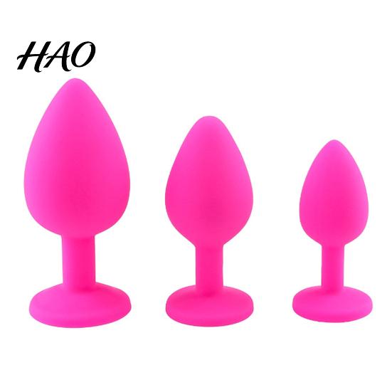 Butt Plug Anal Waterproof Rhinestone Design 3 Colors Sex Toy for Couples