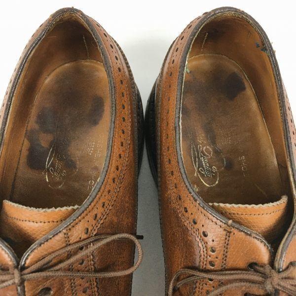 1970 FLORSHEIM Imperial Kenmoor Long Wingtip Shoes Brown size 11B 27.5-28.5 Men's(USED)
