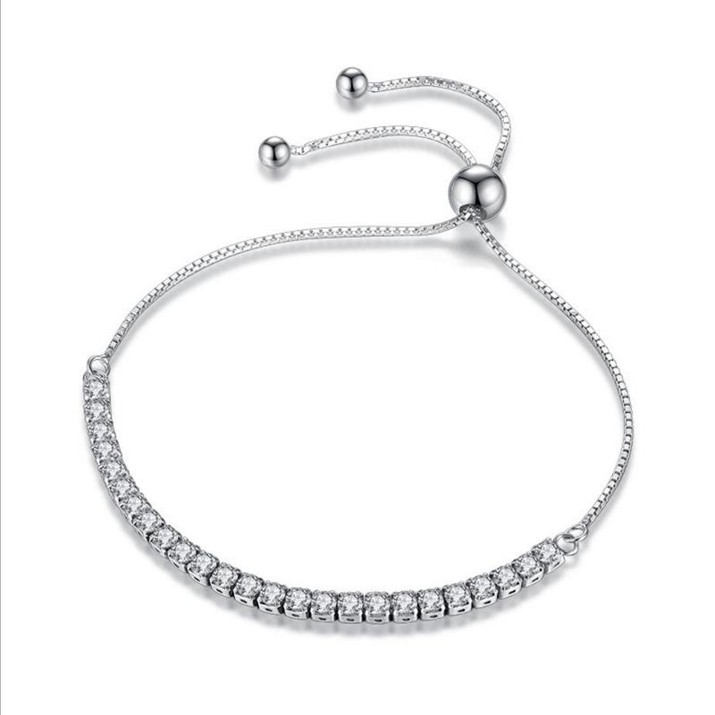 3mm 4mm Moissanite Tennis Bracelet Full Diamond GRA 925 Silver Plated Wedding Party Jewelry Bracelets for Women Man