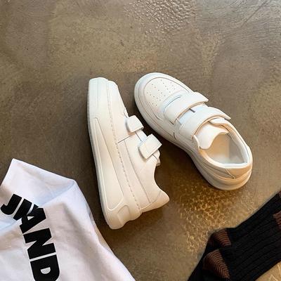 Velcro Platform White Shoes Season Fashion Versatile Platform Height Increase Casual Shoes