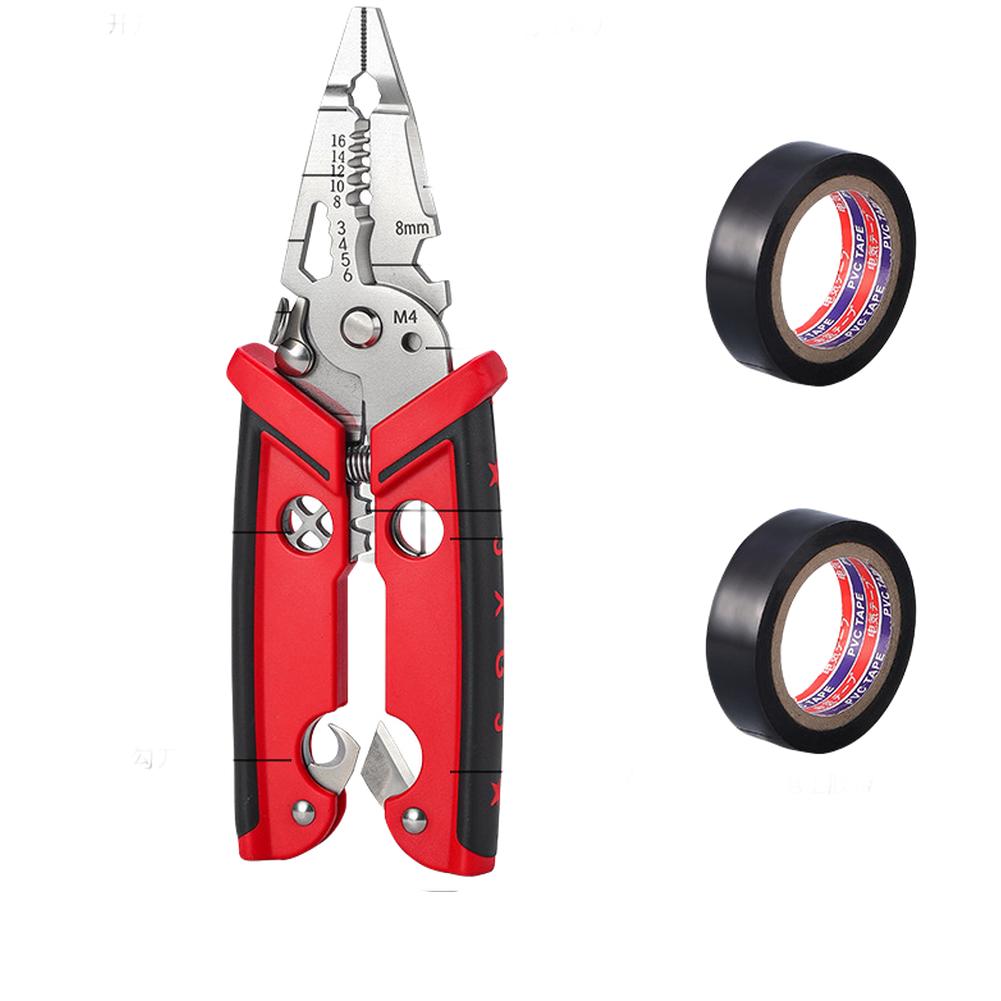 Electric Wire Cutter Multi Tool Pliers Wire Stripper Tool Chrome Vanadium Steel