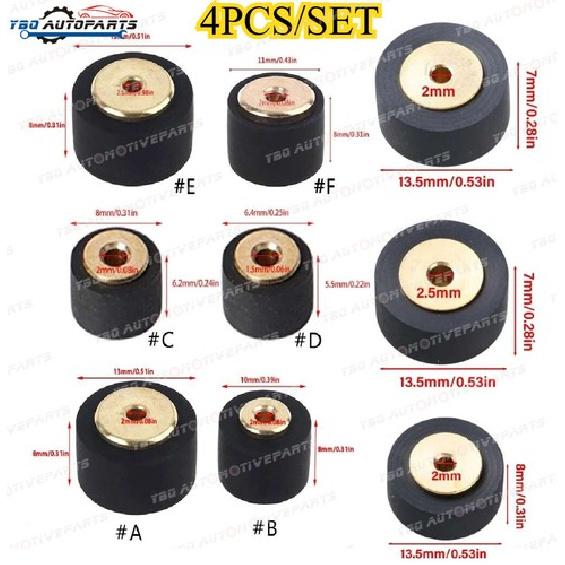 4pcs/set Copper Deck Pinch Roller Tape Recorder Cassette for Sharp SONY Technics