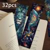 32pcs, Dreamy 12 Zodiac Bookmarks, perfect for back-to-school season, Christmas, Halloween, teachers, readers, and birthdays.