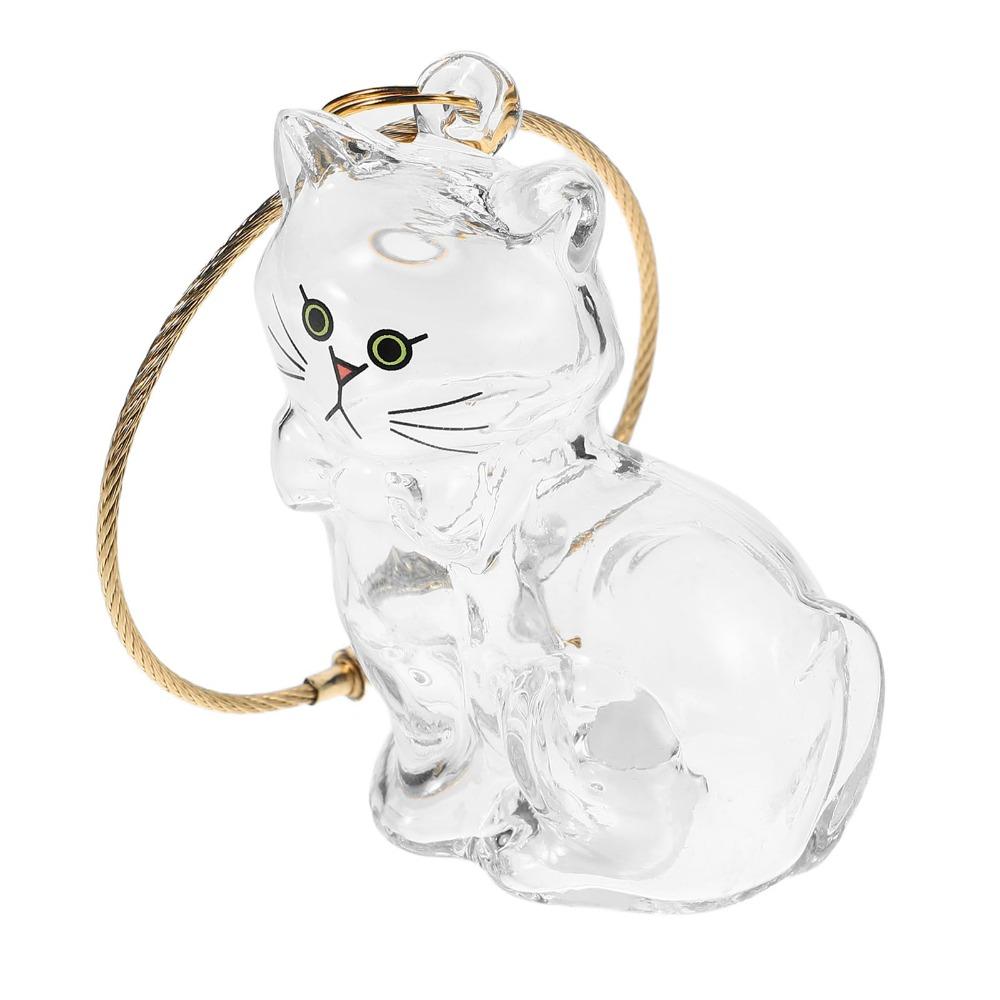 

Small Ornaments Cat Fur Storage Pendant Cute Cat Shaped Portable Souvenirs Birthday Gifts B