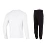 Under Armour Solid Color Crew Neck Sweatshirt And Cuffed Long Pants Casual Sports Set Men Sets White Black 22600307-100+23600704-001