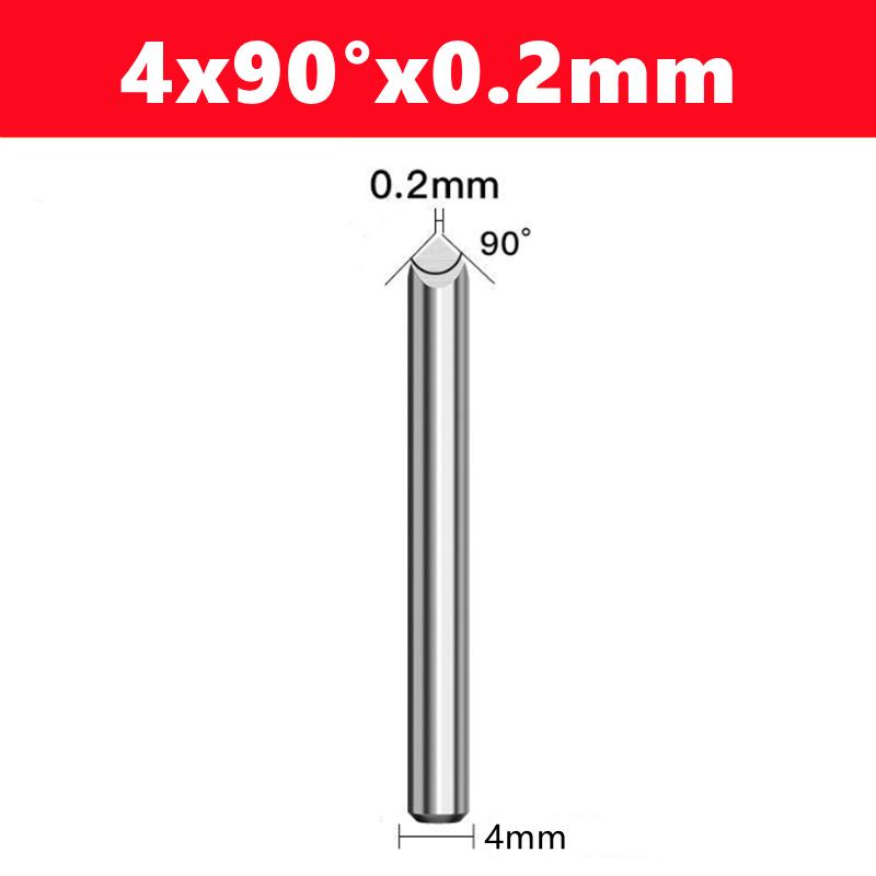 CNC Router Bit 3 Edge Pyramid Engraving Bits 4mm/6mm Shank Carbide End Mill 20,30,40,45,60,90 Degrees CNC Router Milling Tool