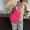 Bolsa de pecho simple para mujer nueva de otoño e invierno, ropa de algodón, bolso de hombro portátil, bolso bandolera personalizado para el trabajo