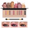 Booen Cream Eyeshadow 12 Highly Pigmented Colors with Eyeshadow Brush Matte Shimmer Eyeshadow for Eye Makeup Palette, & Mirror, Multi-purpose &