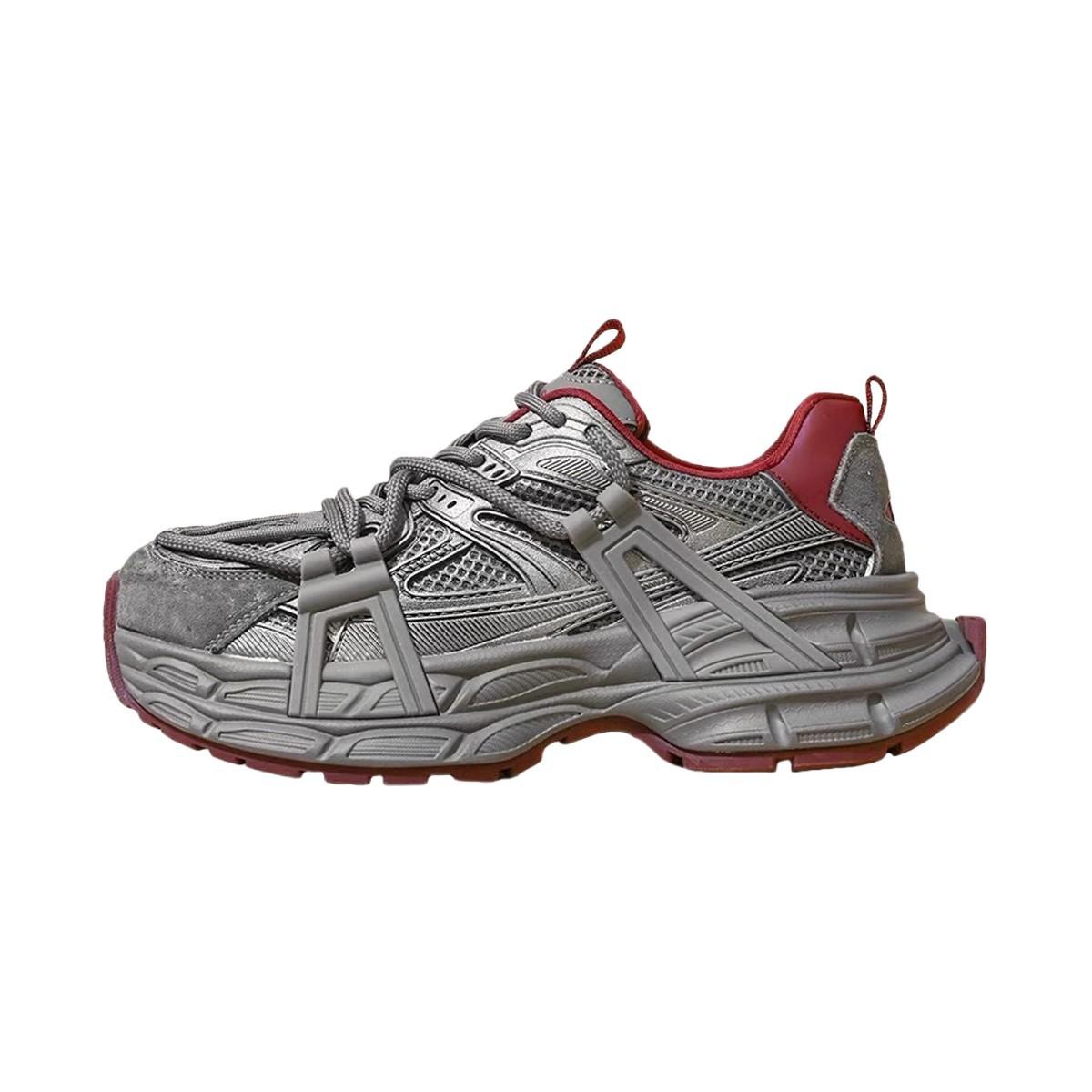 

Paris high-end dad shoes на толстой подошве женские 2024 новые ретро высокие ноги маленькие универсальные повседневные спортивные туфли 35 красный