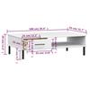  OSLO Coffee Table, Metal Legs, White, Pine Wood