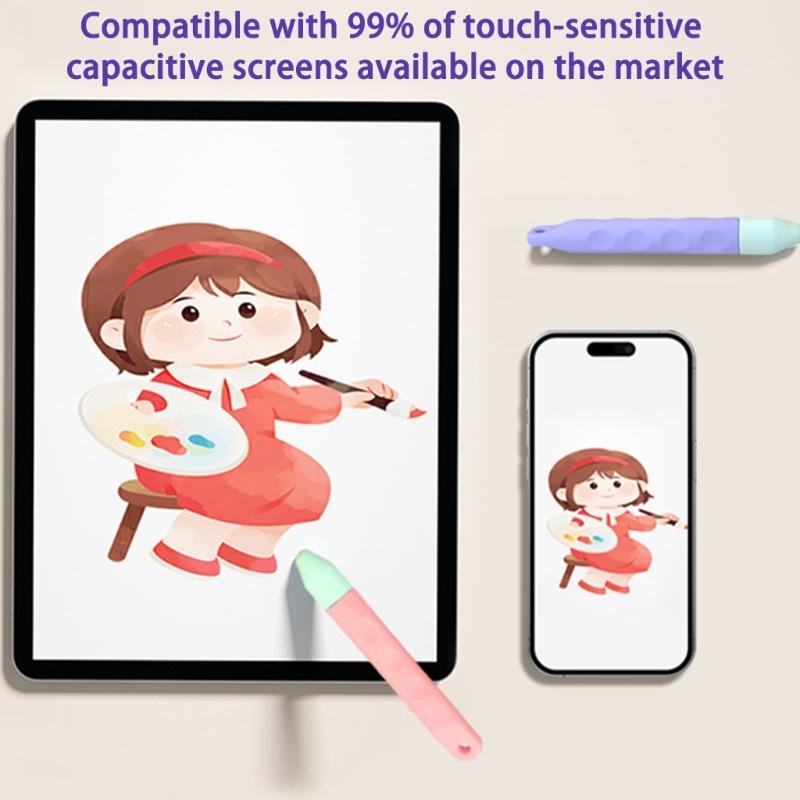 Lightweight Child Friendly Digital Writer Styluses Pen Constructed Of Gentle Silicone Material Plus Convenient Lanyard