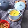 Ceramic Binaural Bowl With Lid, Stew Cup, Double Skin Milk, Breakfast Steamed Egg Pudding Bowl, Baking Bowl Mold, Children'S Small Bowl