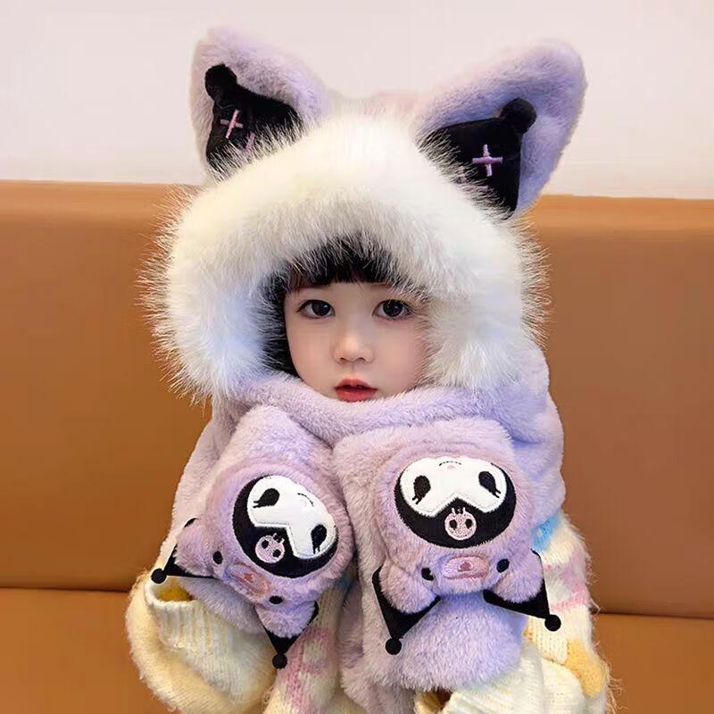 Chapeau d'hiver à oreillettes pour enfants Daidai Cat