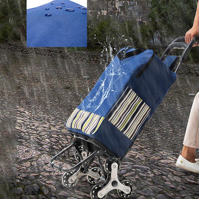 Grocery Cart Small Cart Climbing Stairs Folding Small Trailer Hand-Pulled Trolley Household Portable Storage Shopping Cart
