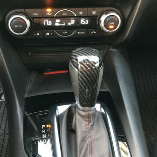 ABS Carbon Fiber Car Gear Shift Knob Cover Trim Fit for Mazda CX3 CX4 CX-5 16 17